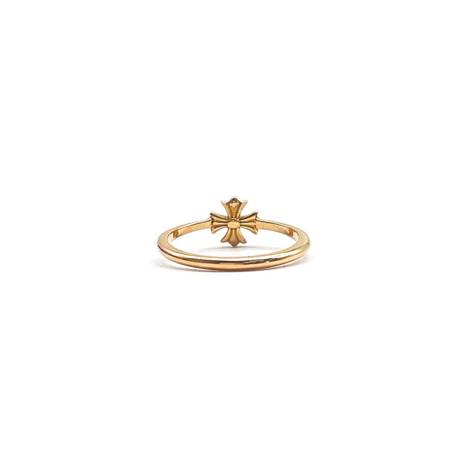 Chrome Hearts 22K Gold Bubblegum Cross Ring 戒指