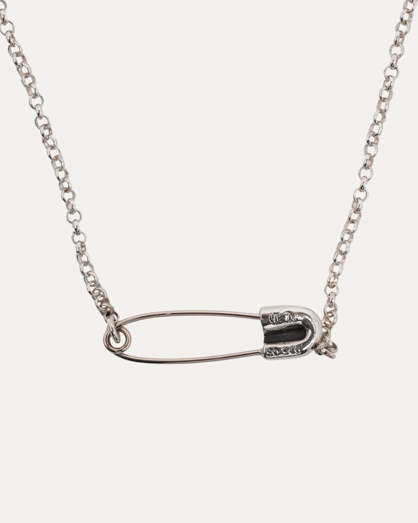Chrome Hearts Diamond Safety Pin Roll Chain Necklace 別針鏈