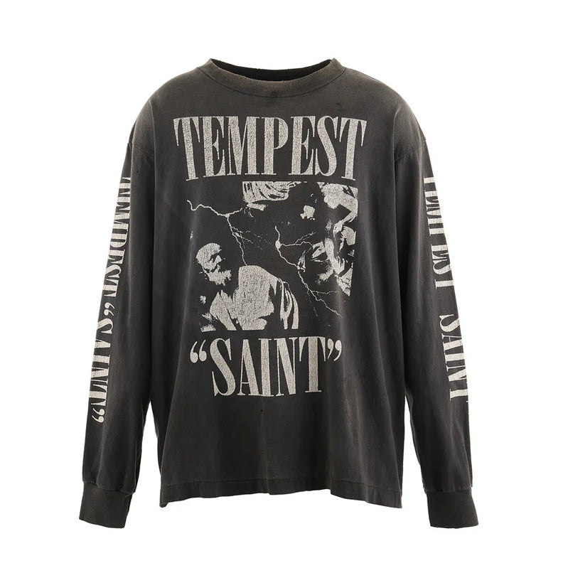 Saint Mxxxxxx Tempest L/S 水洗 刷舊 長T