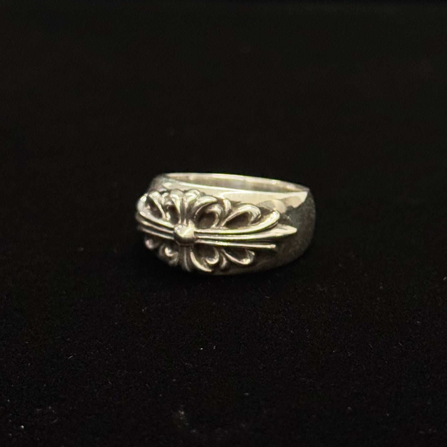 Chrome Hearts Floral Cross Ring 925銀飾 戒指
