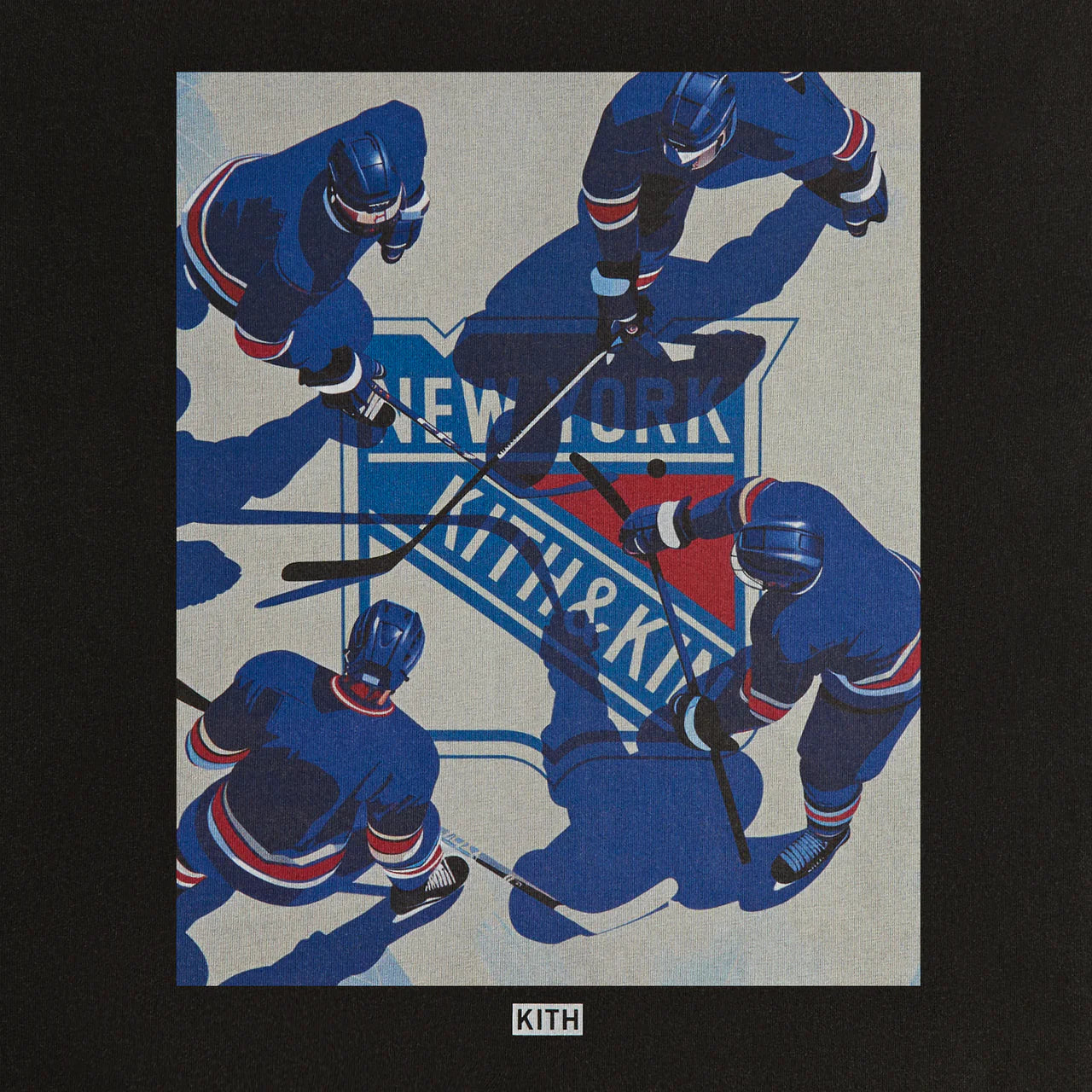 KITH New York Rangers On Ice Vintage Tee 短T