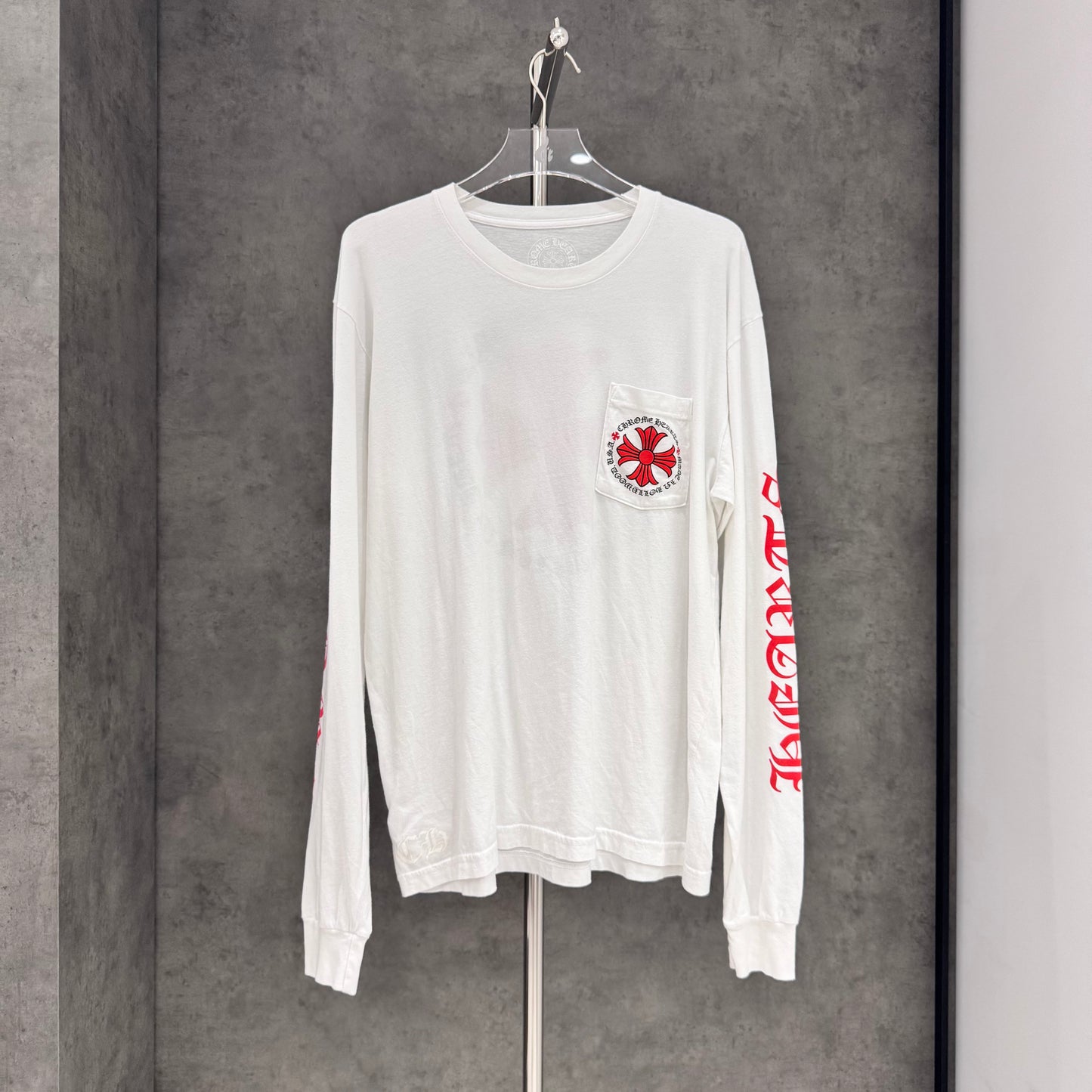 Chrome Hearts Red Plus Logo Long Sleeve 長T