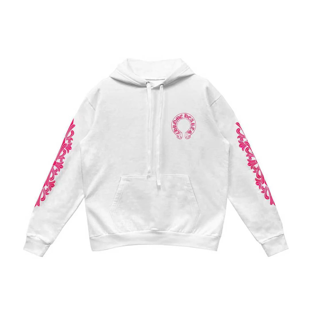 Chrome Hearts Pink Horseshoe Floral Hoodie 帽T