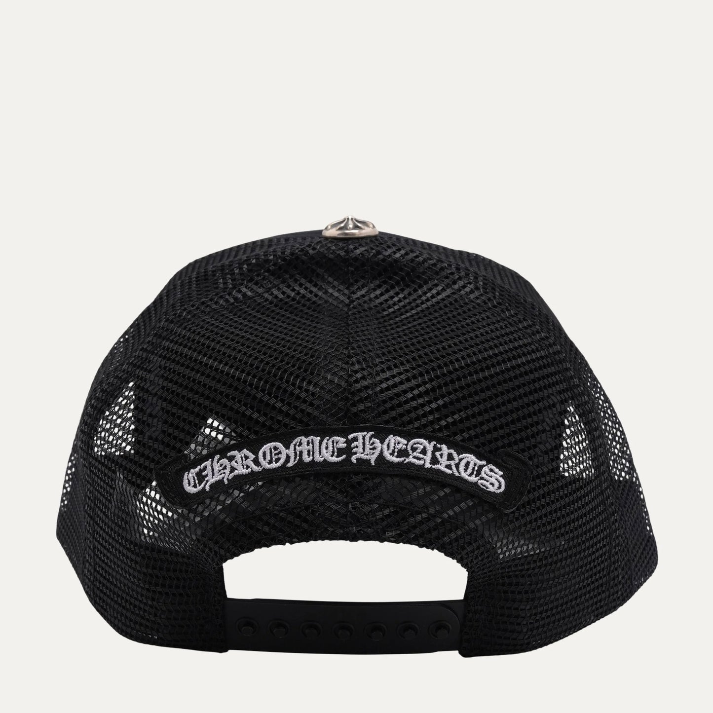 Chrome Hearts Pony Hair Cemetery Cross Patch Trucker Hat 卡車帽