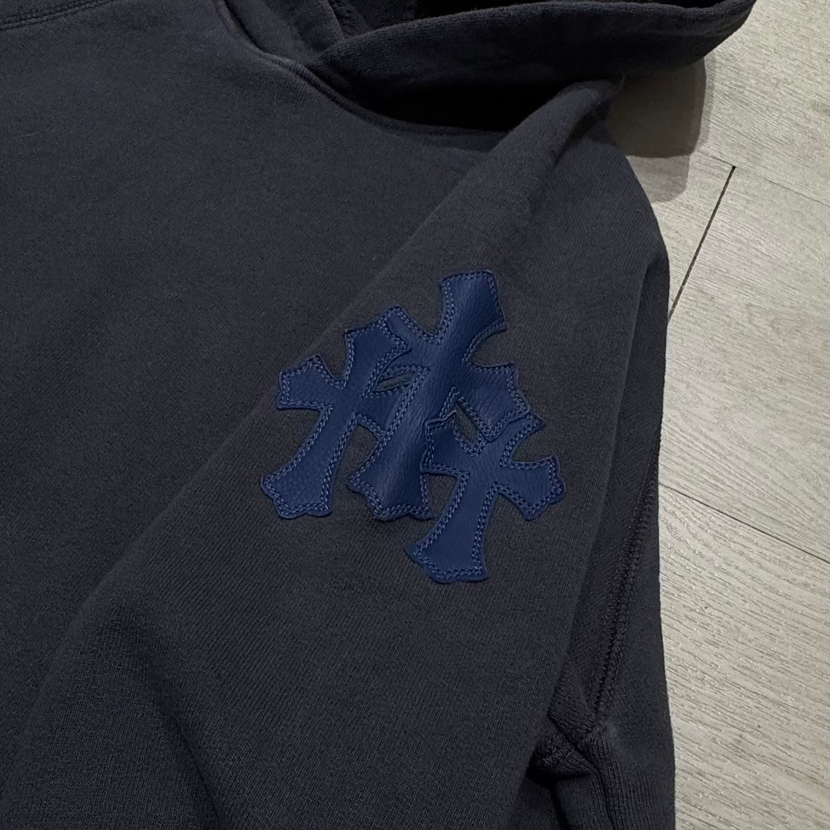 Chrome Hearts Blue Triple Cross Patch Paper Jam Hoodie 帽T