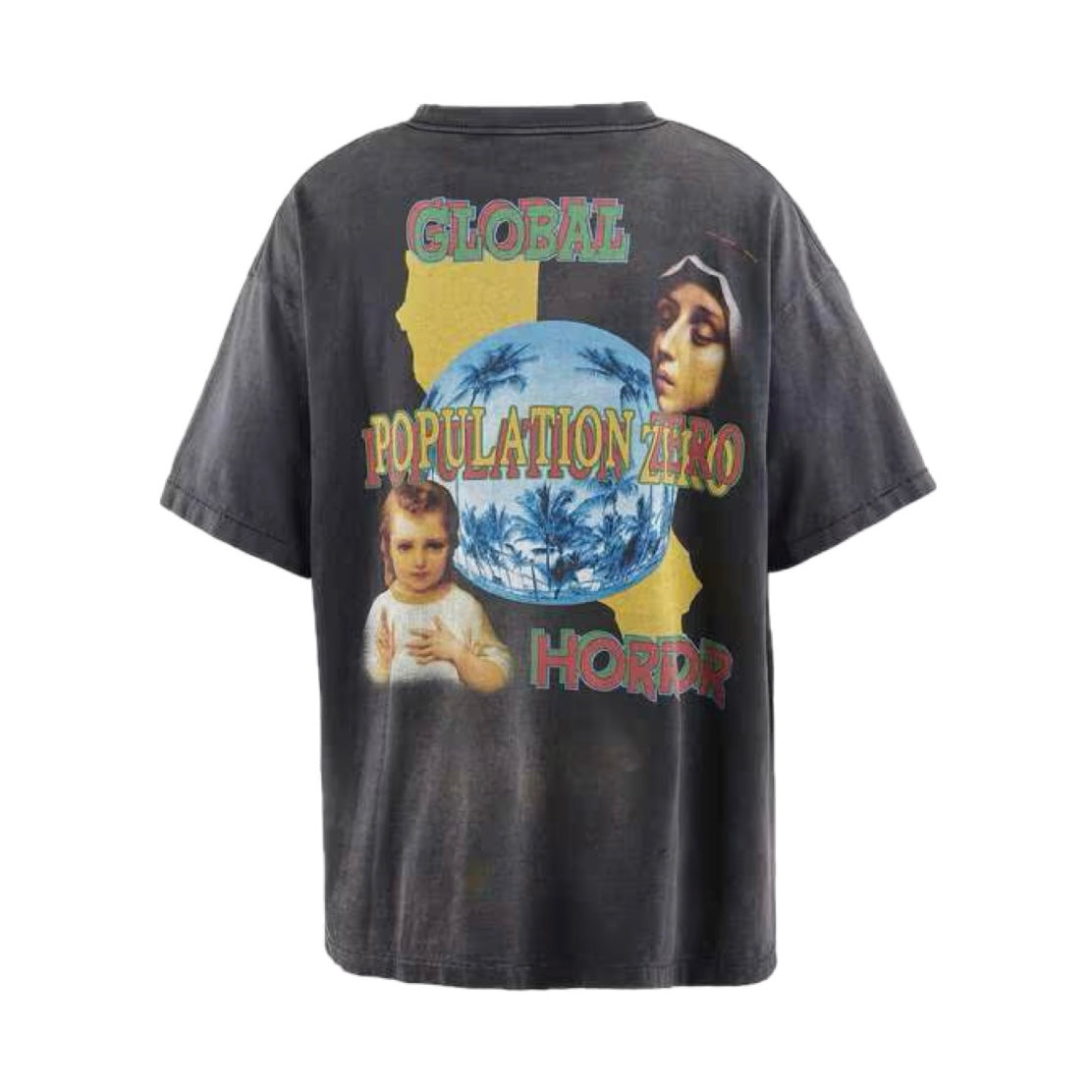 Saint Mxxxxxx On Earth Tee 水洗 刷舊 短T