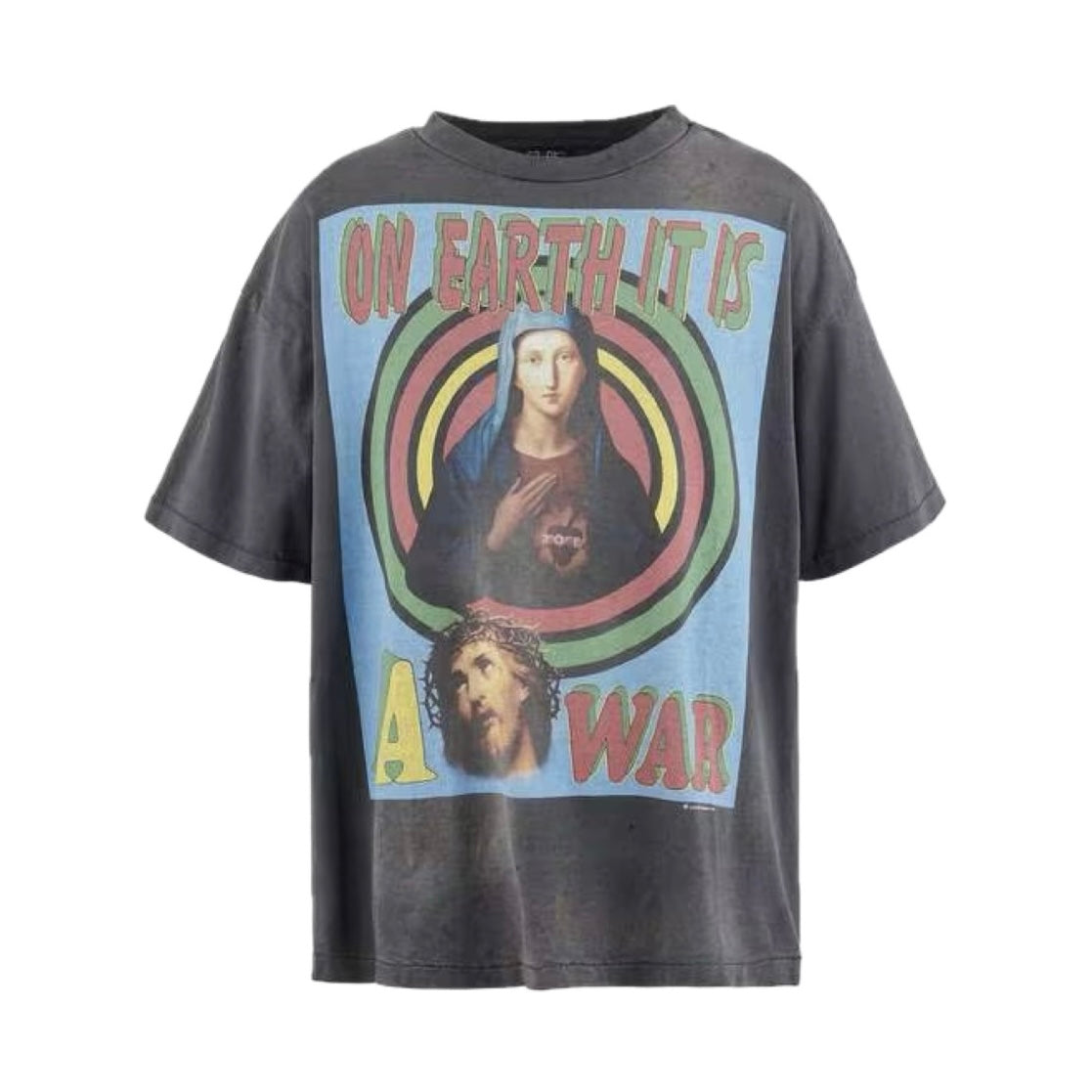Saint Mxxxxxx On Earth Tee 水洗 刷舊 短T