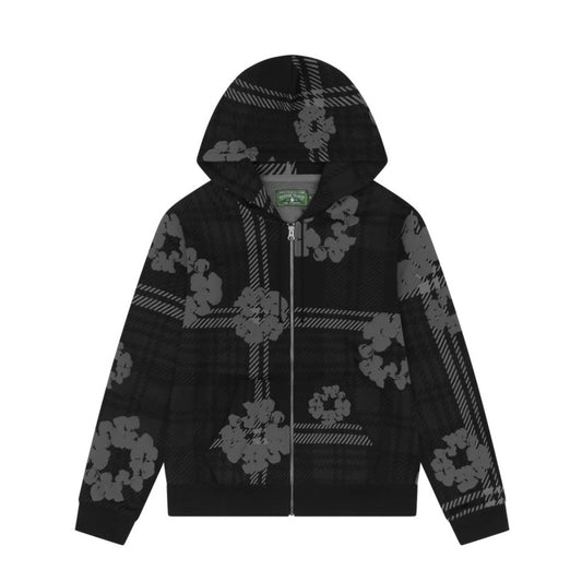Denim Tears Plaid Cotton Wreath Zip Hoodie 拉鍊外套