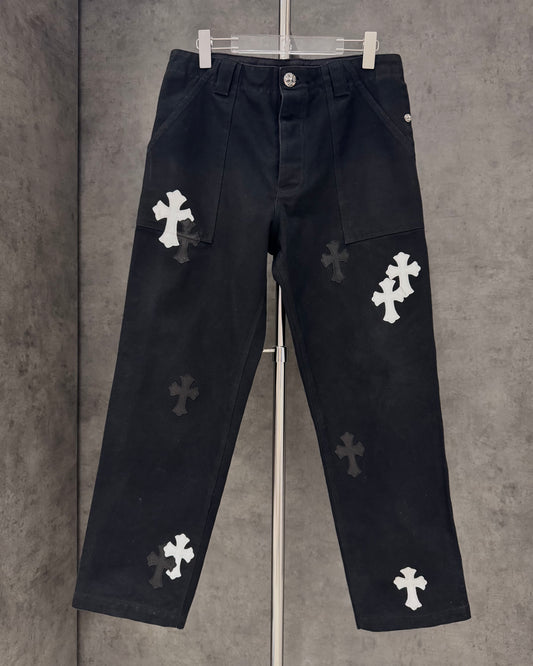Chrome Hearts Black&White Cross Patch Fatigue Pants 工裝褲