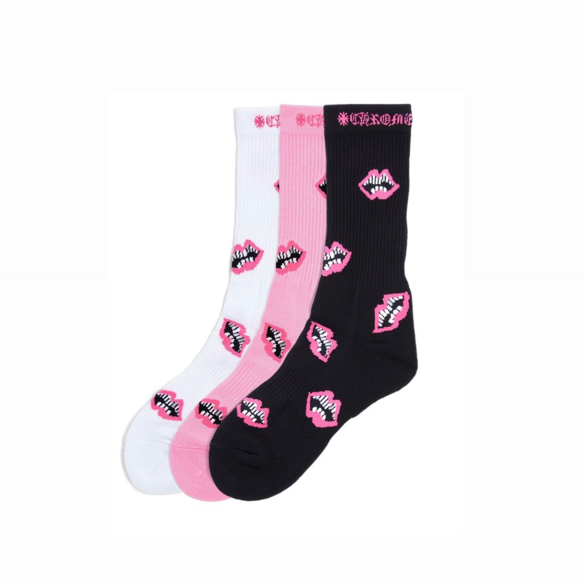 Chrome Hearts Matty Boy Chomper 3Pack Socks 襪子