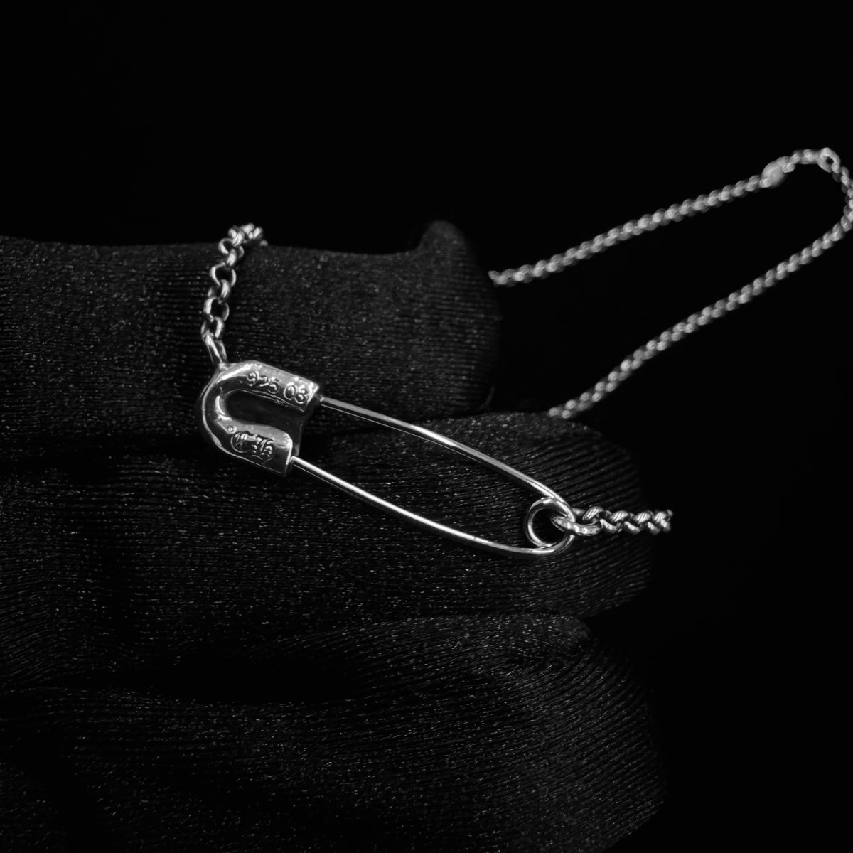 Chrome Hearts Safety Pin Roll Chain Necklace 40cm 別針鏈