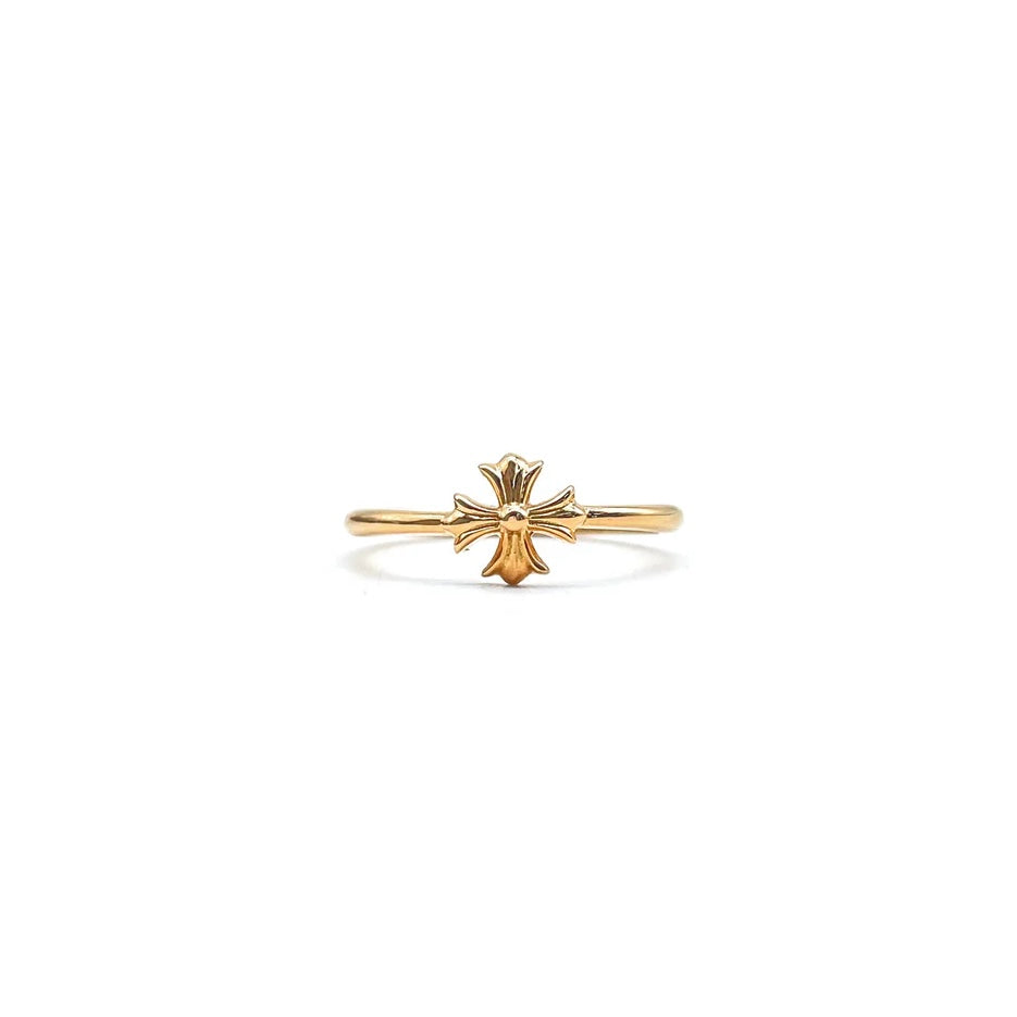 Chrome Hearts 22K Gold Bubblegum Cross Ring 戒指