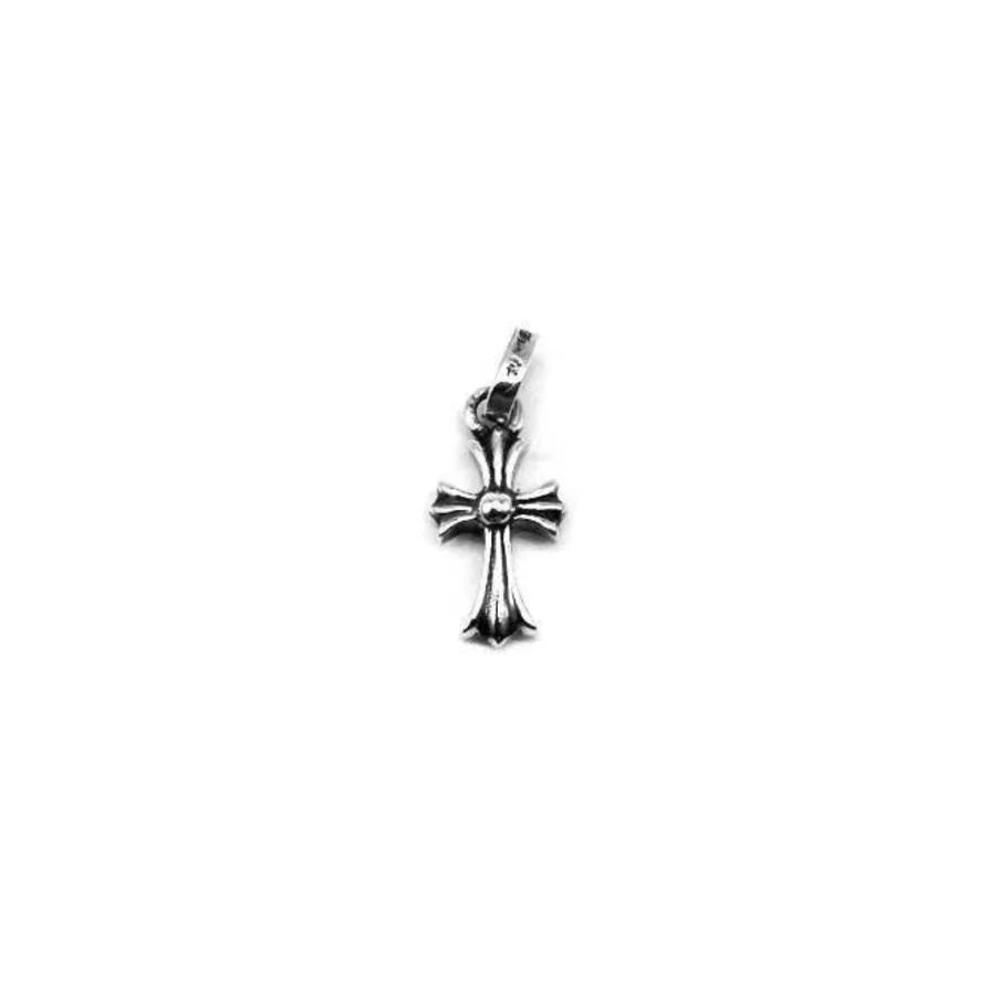 Chrome Hearts Silver Ruby Babyfat Cross Charm Pendant 紅寶石十字