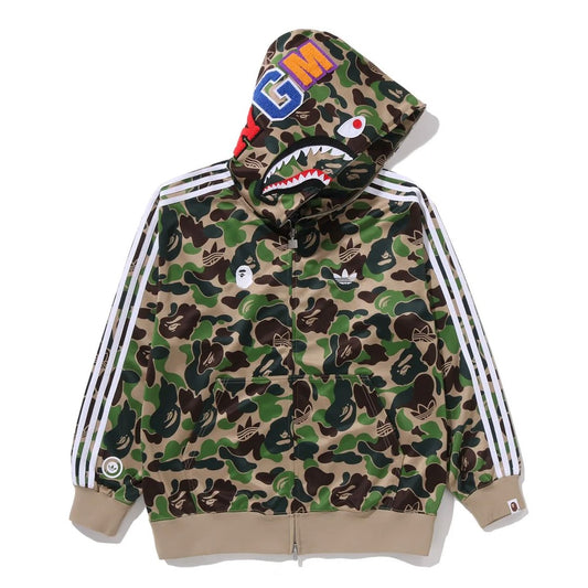 BAPE Adidas Relaxed Track Camo Shark Full Zip Hoodie 寬版 鯊魚外套