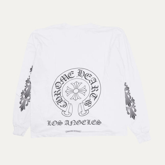 Chrome Hearts Los Angeles Horseshoe Floral Long Sleeve 長T