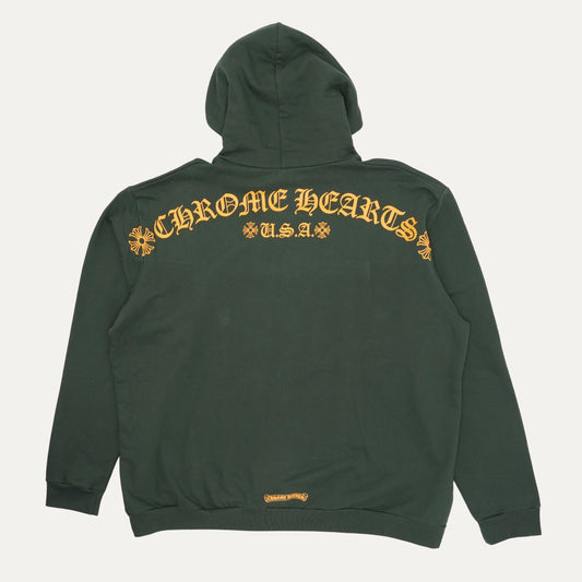 Chrome Hearts Green Online exclusive T-Bar Logo Hoodie 帽T