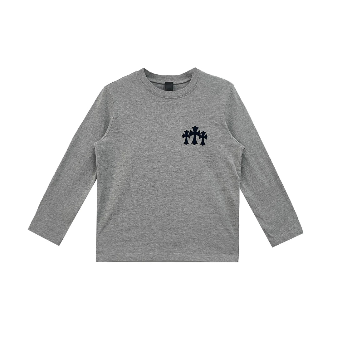 Chrome Hearts Triple Cross Hollywood Grey Long Sleeve 長T