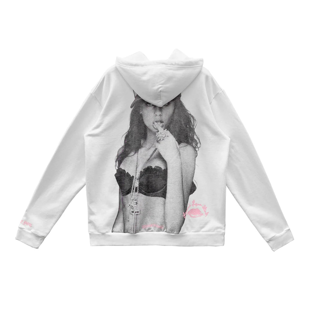 Chrome Hearts Laurie Lynn Stark " Love You" Portrait Pink Letter Hoodie 帽T