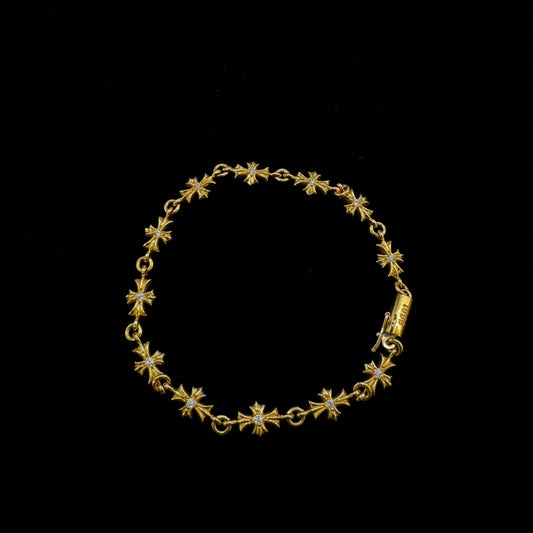 Chrome Hearts Gold Diamond Tiny E Bracelet 手鏈