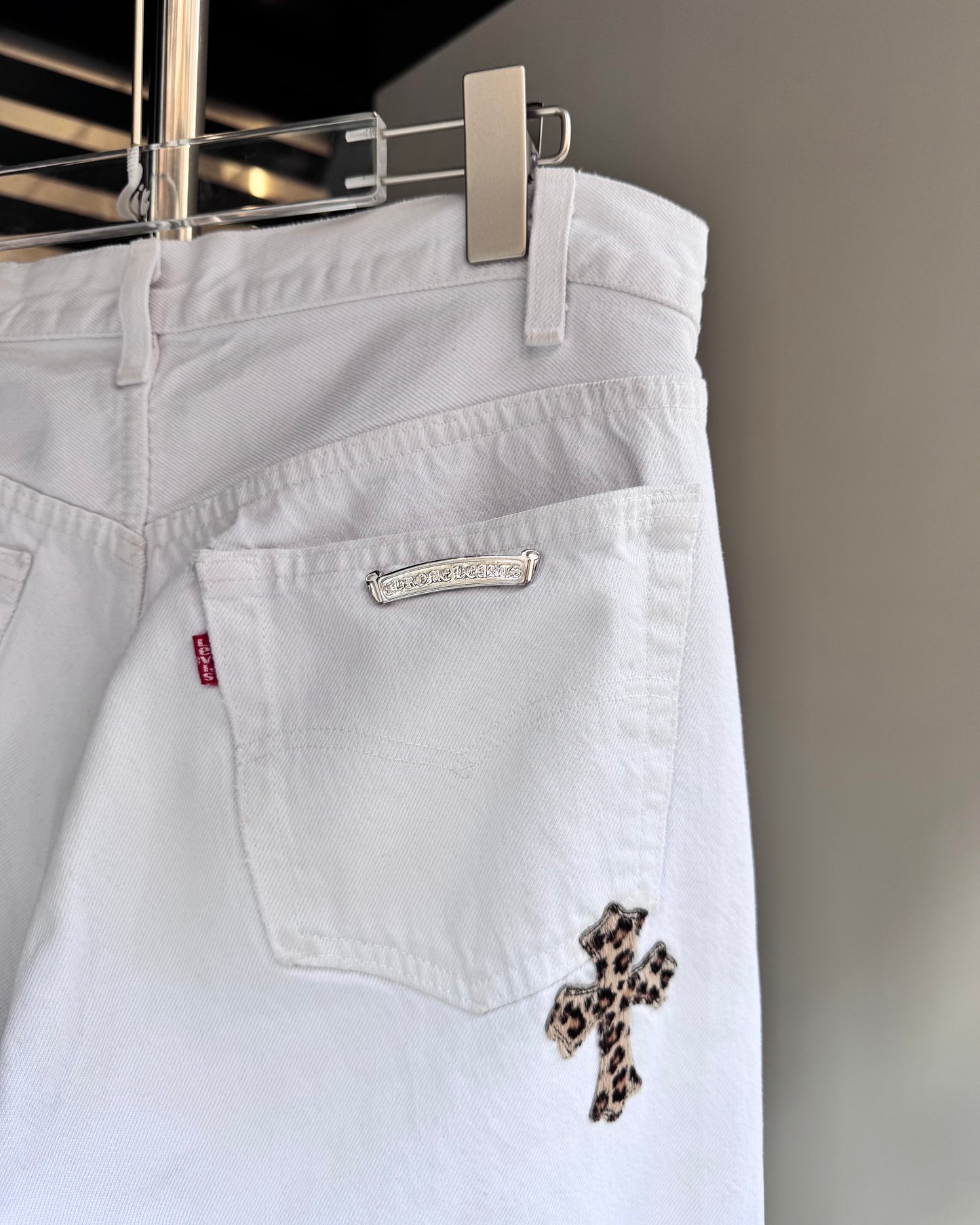 Chrome Hearts Levi’s 501 Leopard Cross Patch Jeans 牛仔褲