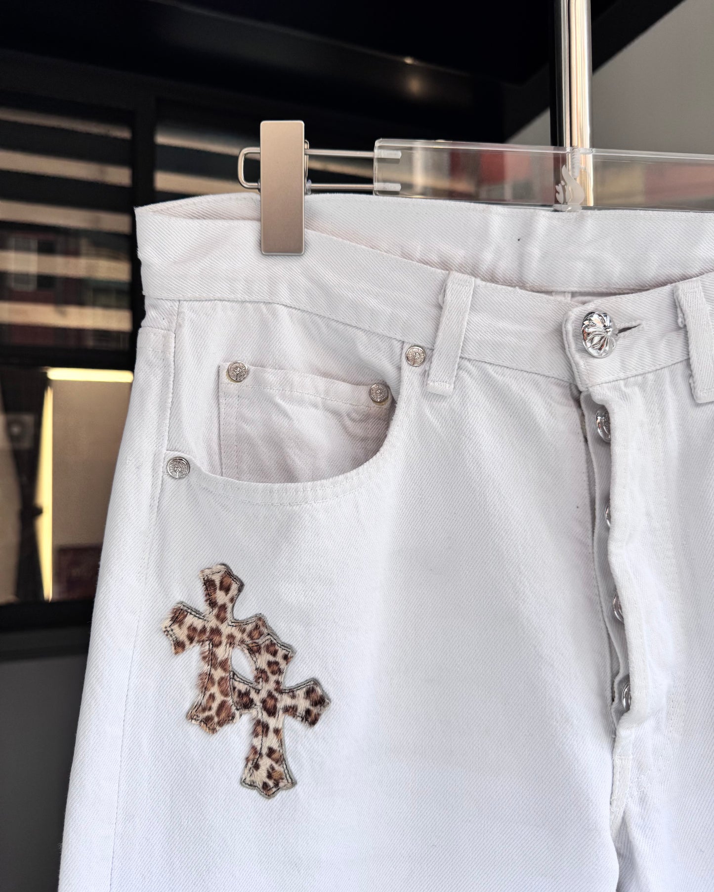 Chrome Hearts Levi’s 501 Leopard Cross Patch Jeans 牛仔褲