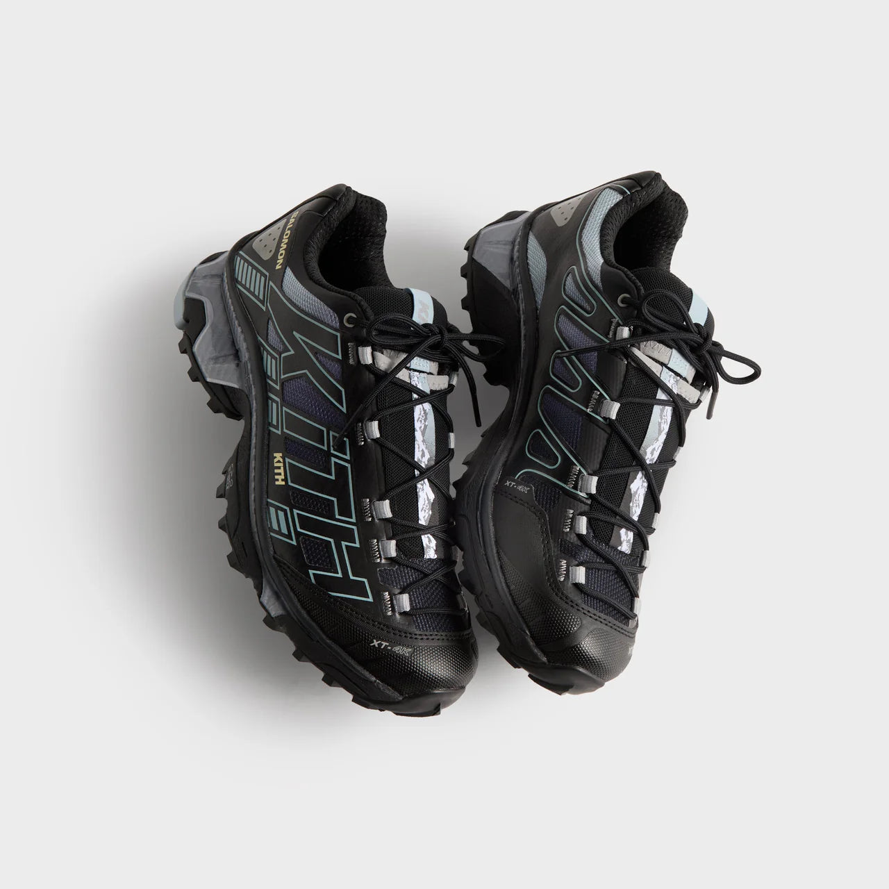 KITH FOR SALOMON XT-4K - BLACK / ALLOY / BLUE FOG 球鞋