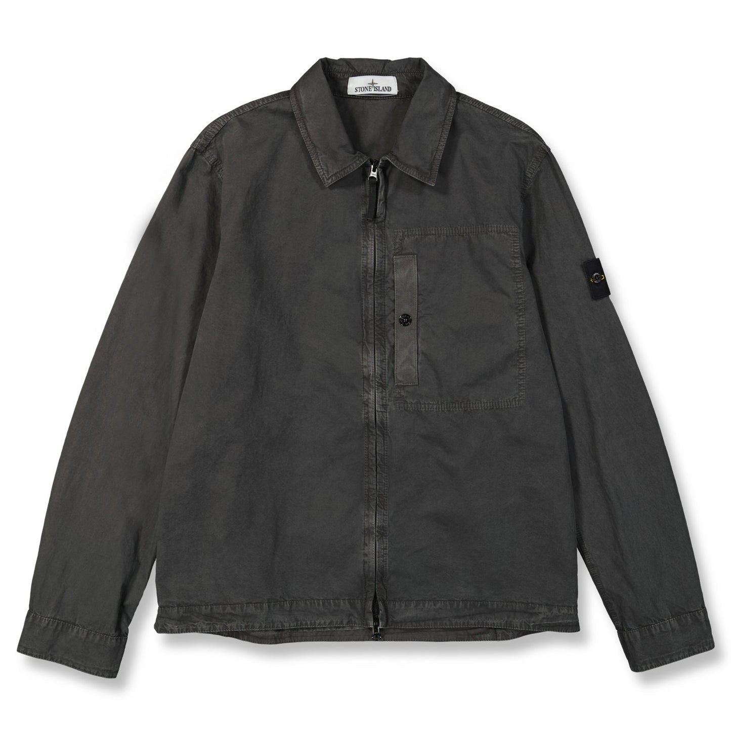 Stone Island Old Effect Cotton Overshirt 拉鍊襯衫