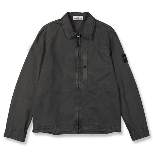 Stone Island Old Effect Cotton Overshirt 拉鍊襯衫
