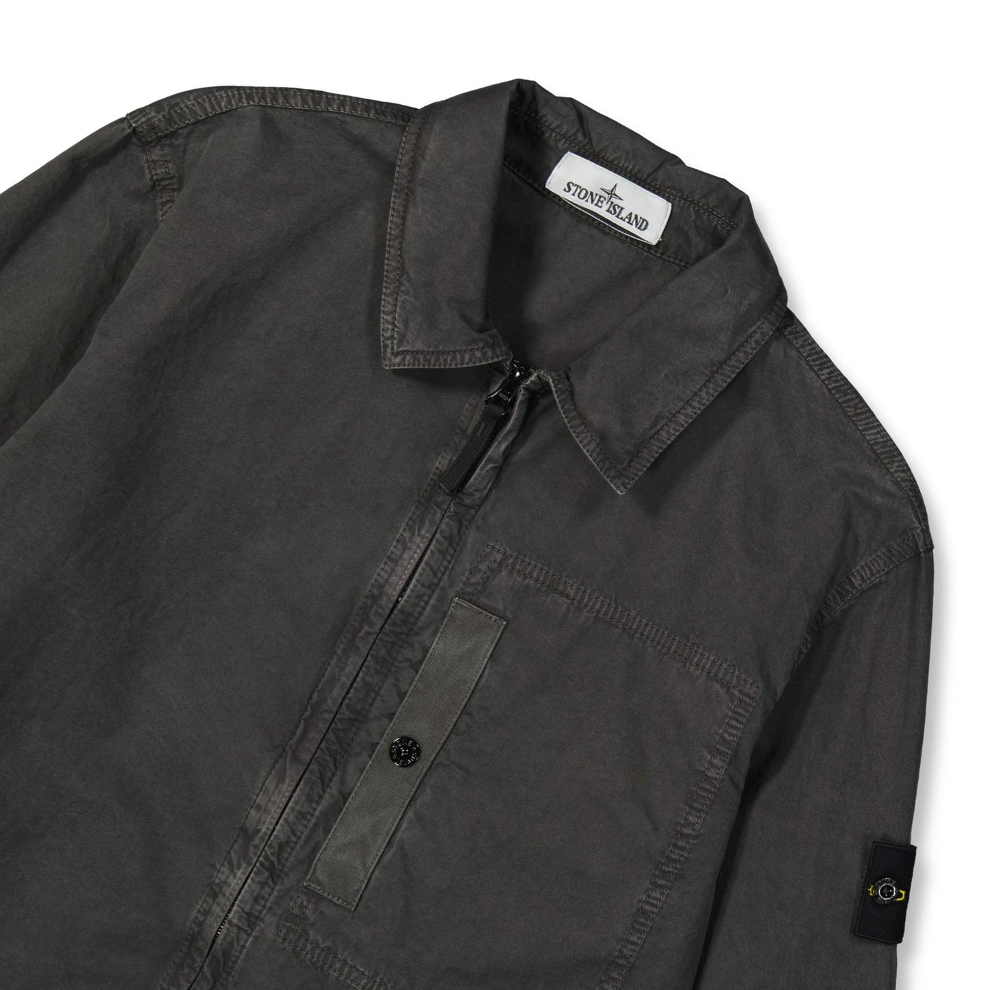 Stone Island Old Effect Cotton Overshirt 拉鍊襯衫