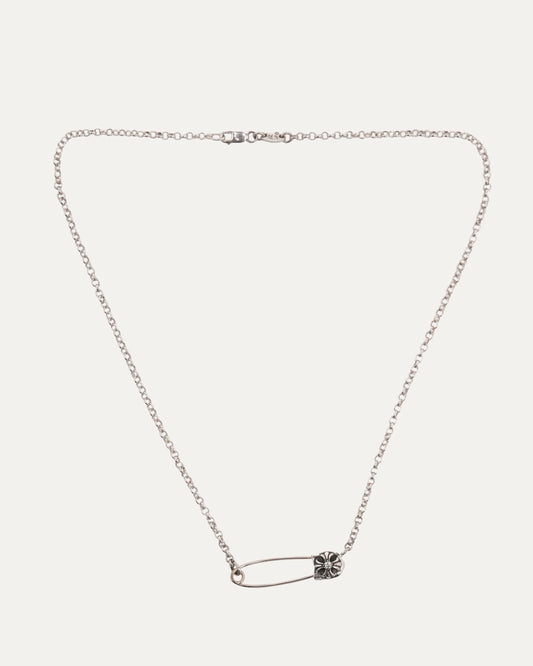 Chrome Hearts Diamond Safety Pin Roll Chain Necklace 別針鏈