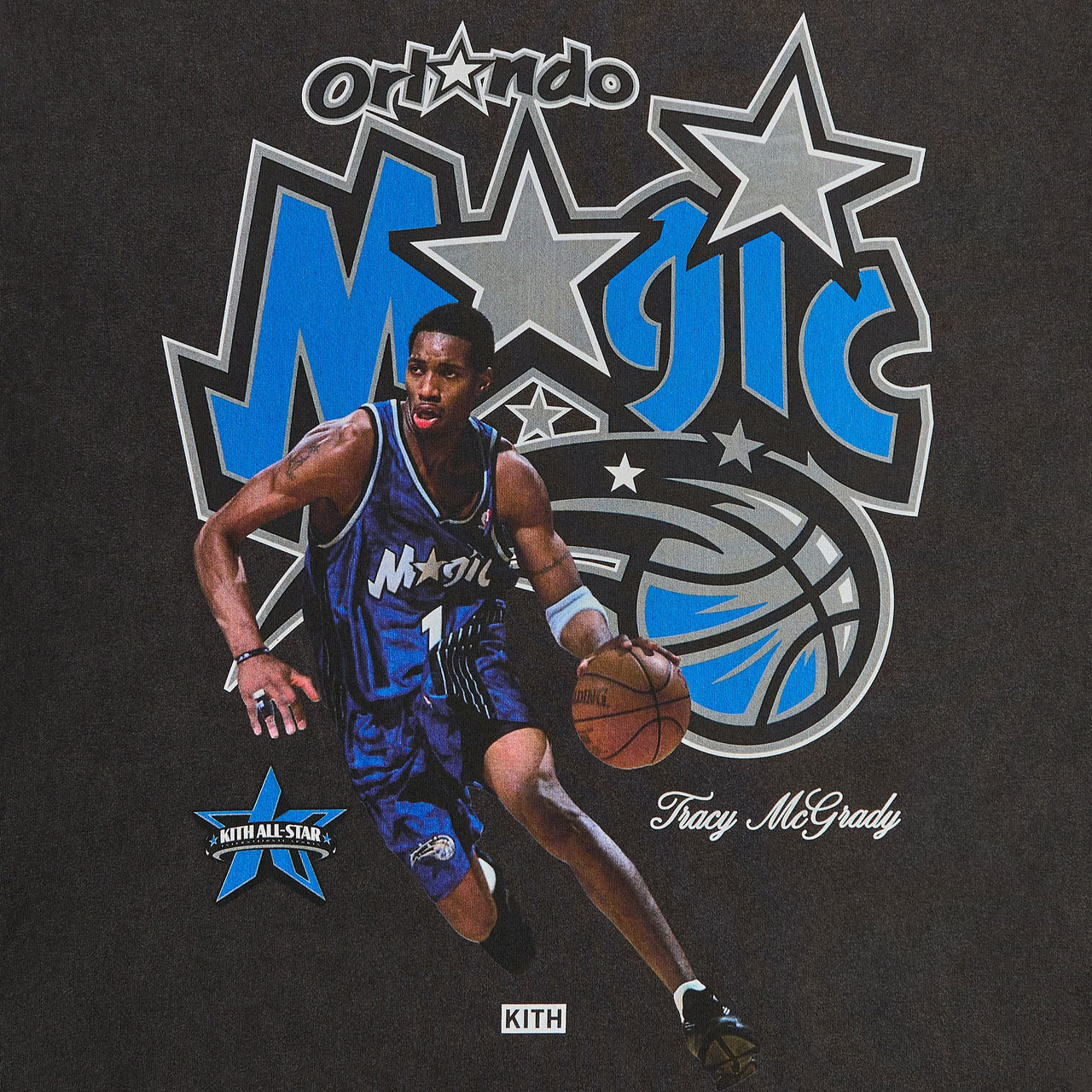 KITH FOR NBA ALL-STAR Orlando Magic TRACY MCGRADY Vintage Tee 短T