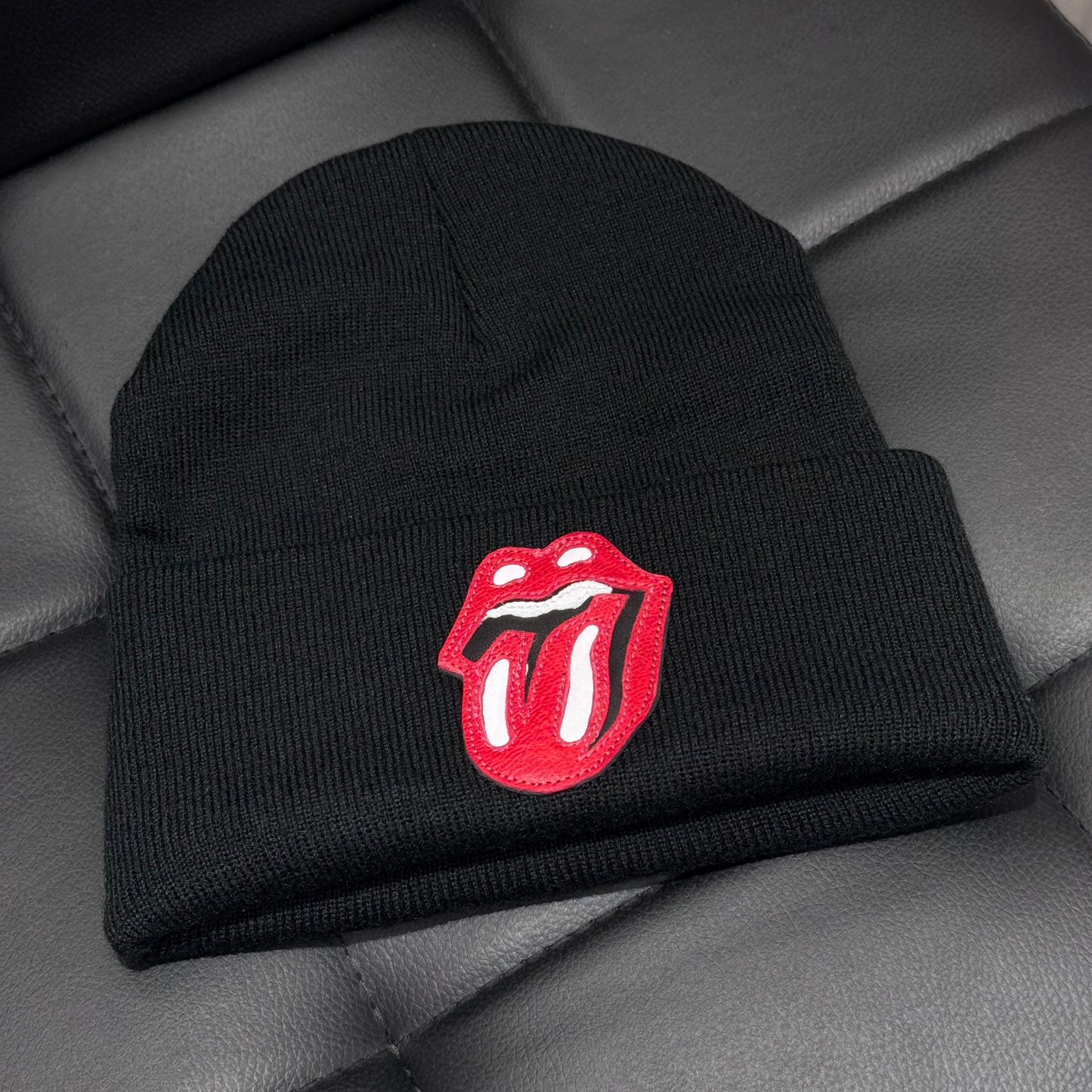 Chrome Hearts Rolling Stone 貼皮 刺繡 毛帽