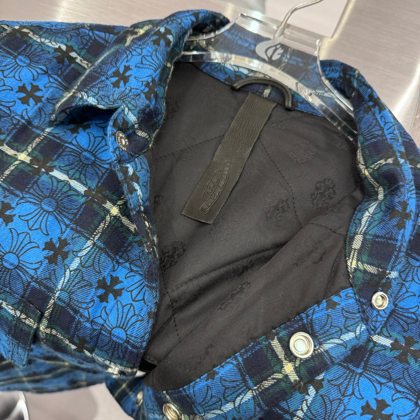 Chrome Hearts Padded Flannel 925銀扣 法蘭絨 鋪棉襯衫