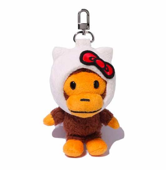 BAPE Sanrio Hello Kitty Baby Milo Plush Keychain 鑰匙圈
