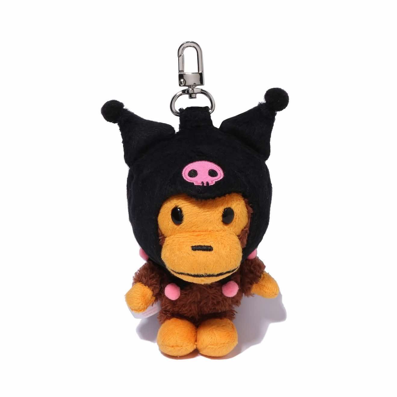 BAPE Sanrio Kuromi Baby Milo Plush Keychain 鑰匙圈
