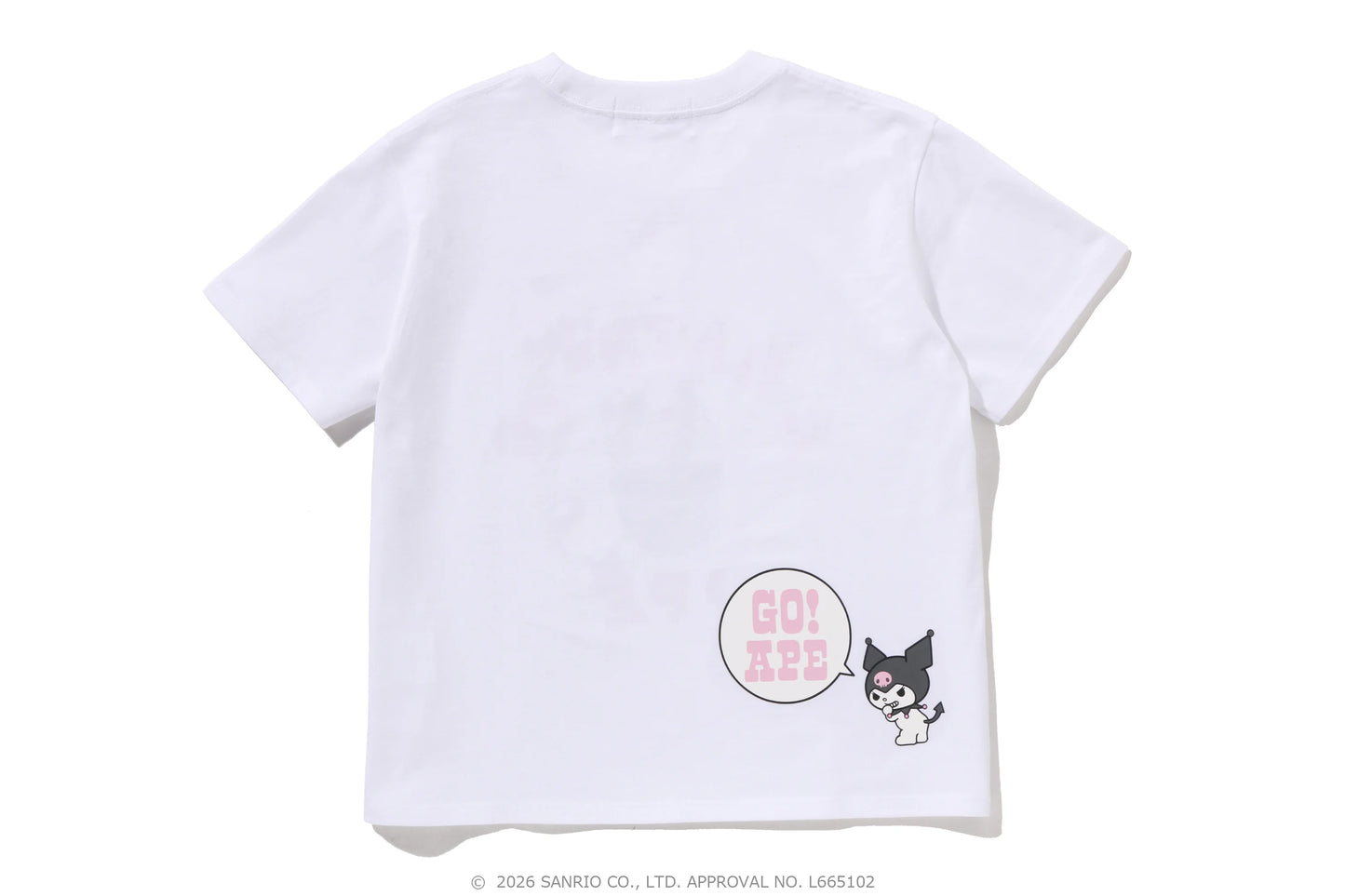 BAPE Sanrio Kuromi College Mini Tee 白色 短T