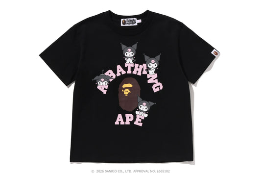 BAPE Sanrio Kuromi College Mini Tee 黑色 短T