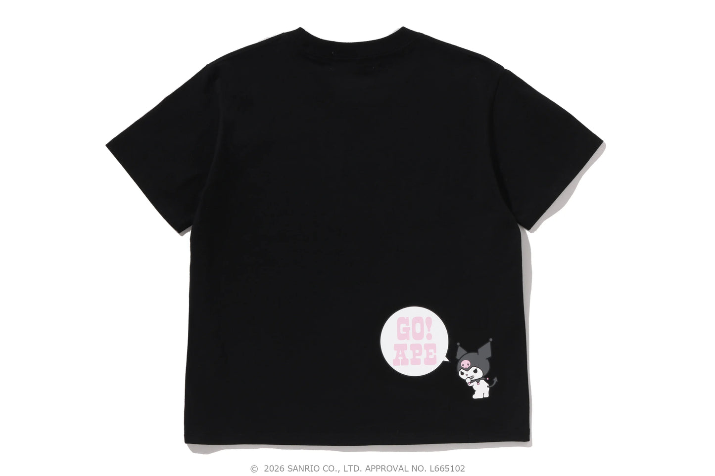 BAPE Sanrio Kuromi College Mini Tee 黑色 短T