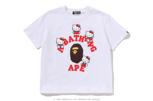 BAPE Sanrio Hello Kitty College Mini Tee 白色 短T