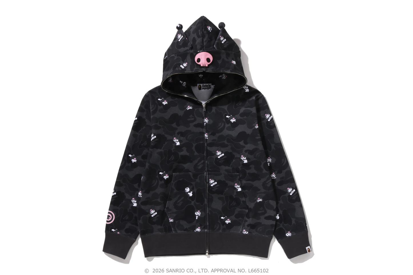 BAPE Sanrio Kuromi Camo Full Zip Hoodie 女版 拉鍊外套
