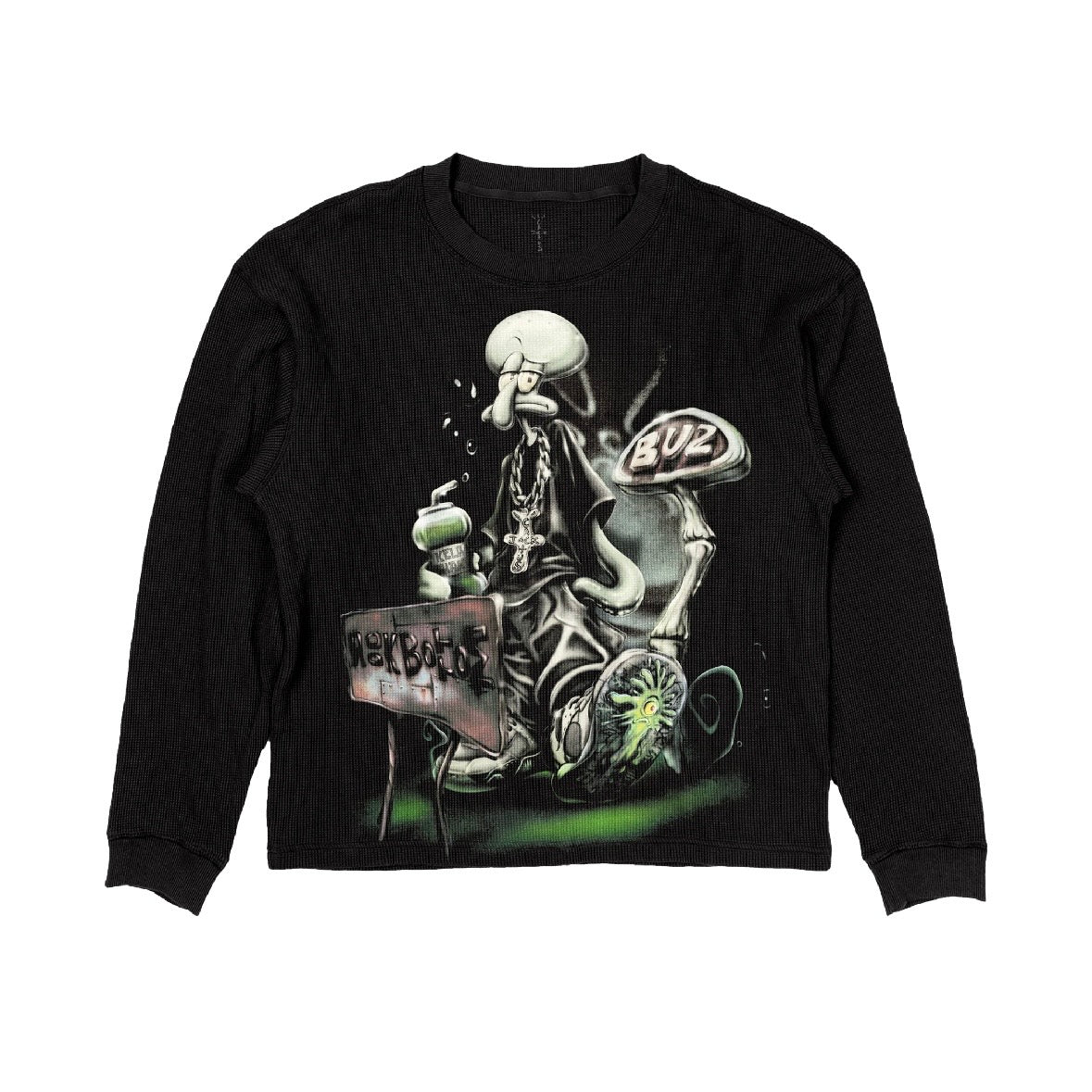 Travis Scott Cactus Jack SpongeBob Rock Bottom Thermal Longslevee
