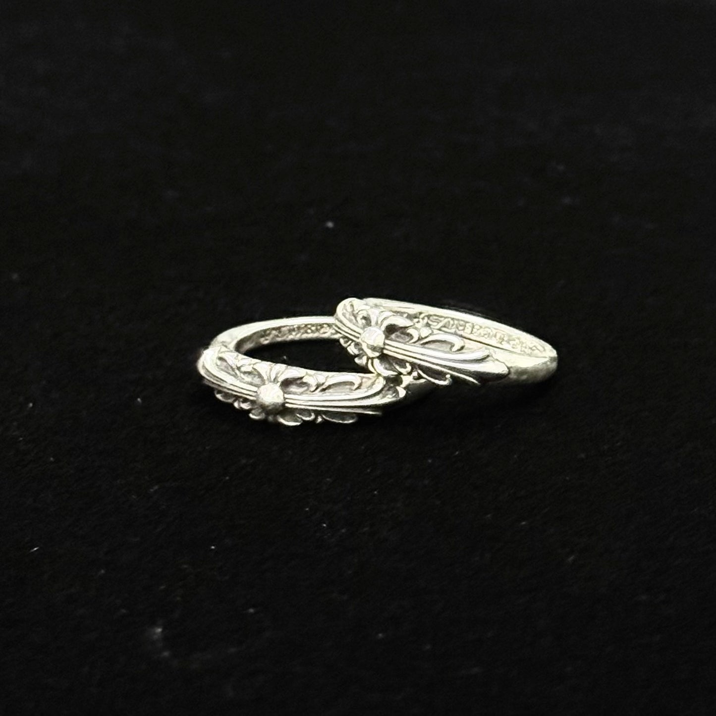 Chrome Hearts Baby Floral Cross Ring 925銀飾 戒指