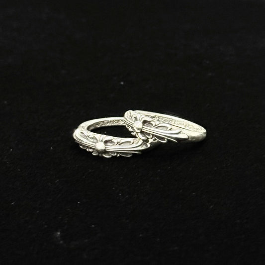 Chrome Hearts Baby Floral Cross Ring 925銀飾 戒指