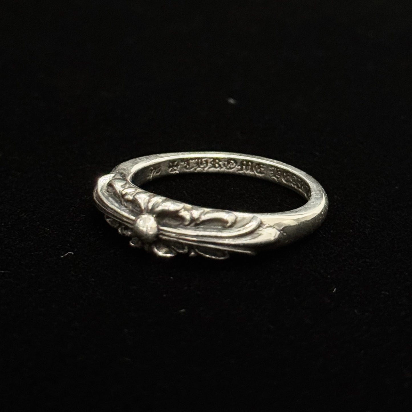 Chrome Hearts Baby Floral Cross Ring 925銀飾 戒指