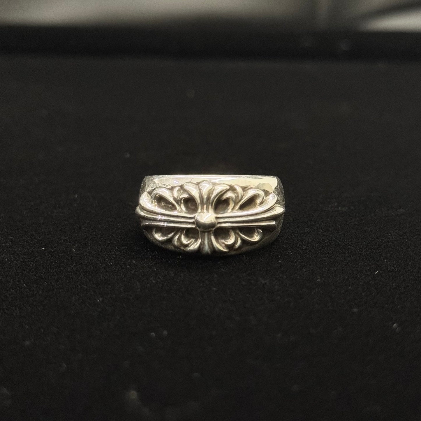 Chrome Hearts Floral Cross Ring 925銀飾 戒指