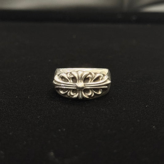 Chrome Hearts Floral Cross Ring 925銀飾 戒指