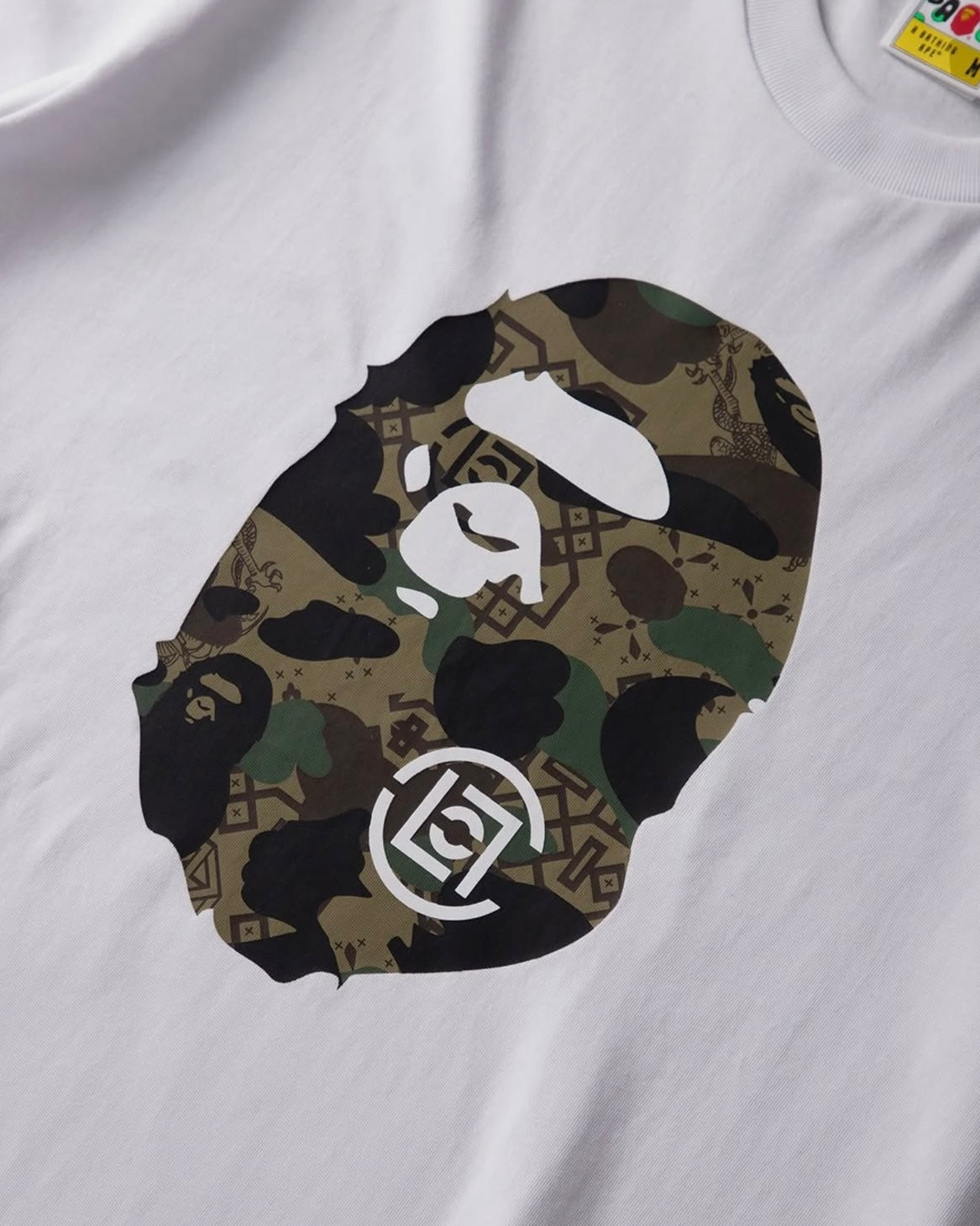 Bape CLOT Camo Big Ape Head Relaxed Tee 寬版 短T