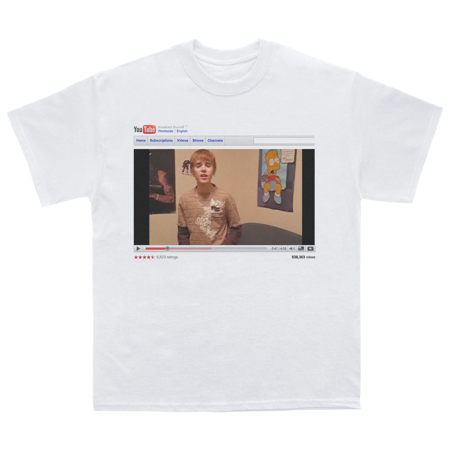 SKYLRK Bieber YouTube Tee 短T