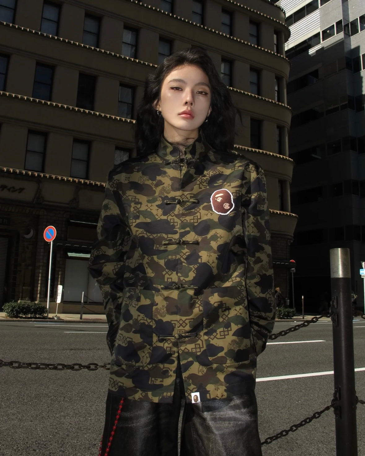 Bape CLOT Camo Ape Head China Jacket 迷彩唐裝
