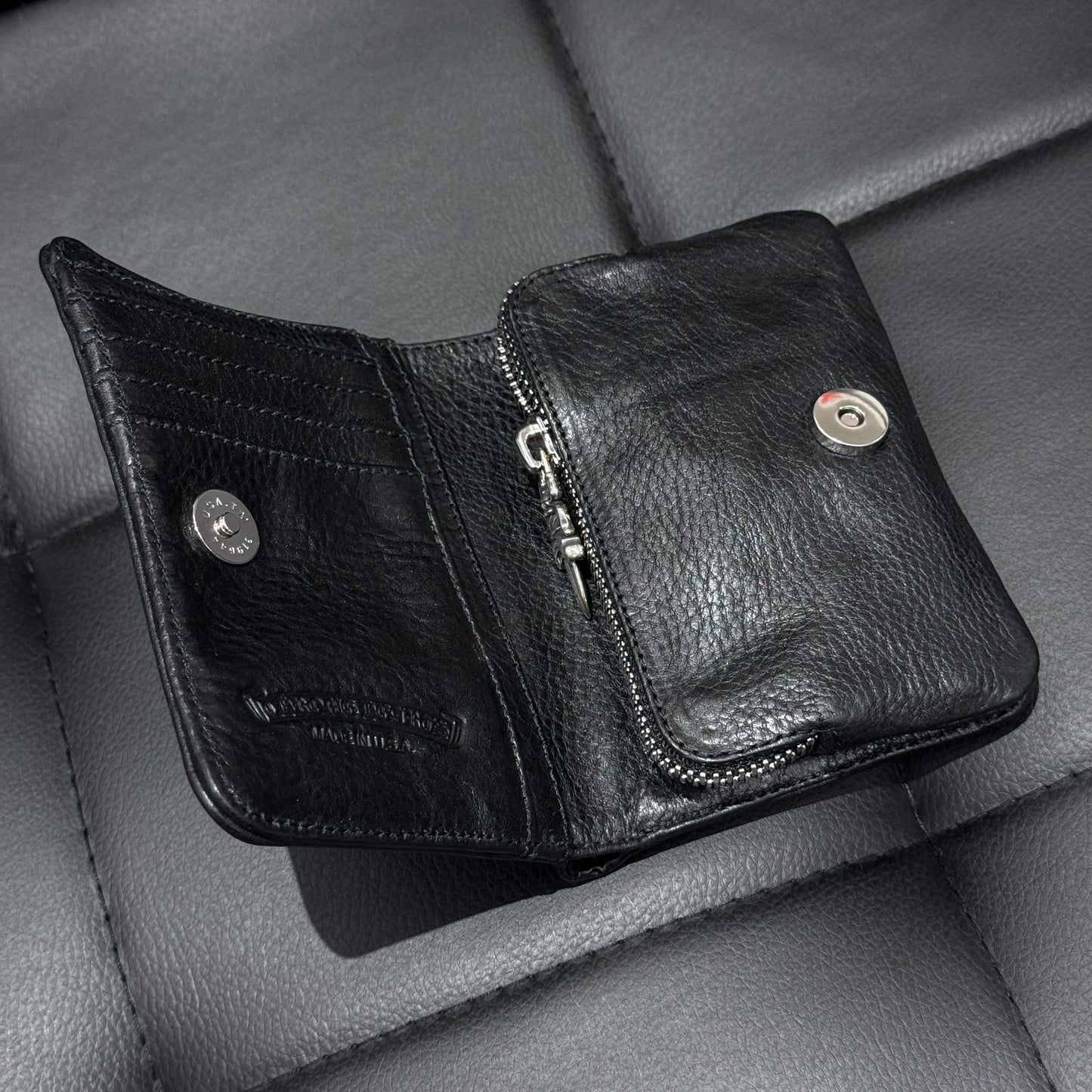 Chrome Hearts Joey 925銀 匕首拉鍊 皮夾 零錢包
